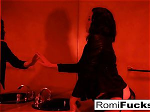 sumptuous slave Romi lets tormentor Sovereign dominate her