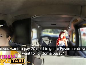 gal fake taxi ginger-haired Fingerfucked by Cabbie