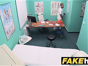 fake clinic toilet room oral pleasure and pulverizing